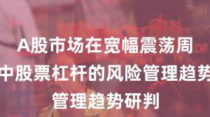 A股市场在宽幅震荡周期中中股票杠杆的风险管理趋势研判
